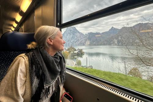 The Austrian Alps from the train